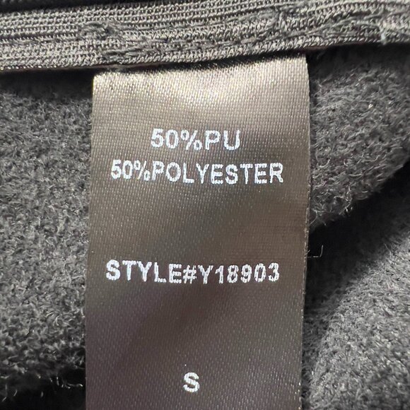 DO+BE Black Faux Leather Ruffle Skort Trendy – Women’s Small - Picture 6 of 8